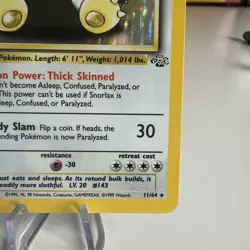 Pokemon TCG Snorlax Jungle Holo Card 11/64 Unlimited - Image 4