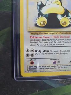Pokemon Jungle Snorlax 11/64 Holo Rare 1999 WotC – LP/NM – Vintage Original Card - Image 5