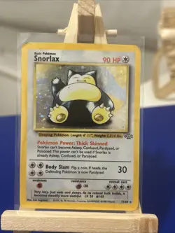 Pokemon TCG Snorlax Jungle Holo Card 11/64 Unlimited Rare MP/HP - Image 1