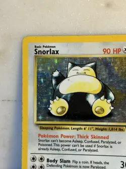 Pokemon TCG Snorlax Jungle Holo Card 11/64 Unlimited Rare HP - Image 5