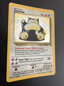1999 Pokemon Jungle Set Snorlax 11/64 Holo Rare WOTC Vintage MP/HP Card - Image 3