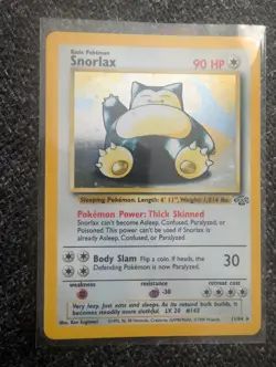 Pokemon TCG Snorlax Jungle Holo Rare Card 11/64 - Image 1