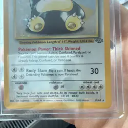 Pokemon TCG Snorlax Jungle Holo Card 11/64 Unlimited Rare - Image 4