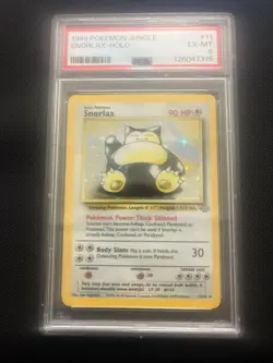 Pokemon TCG Snorlax Jungle Holo Card 11/64 Psa 6 - Image 1