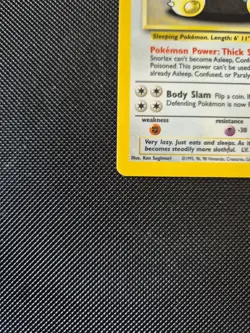 Pokemon TCG Snorlax Jungle Holo Card 11/64 Unlimited MP - Image 2