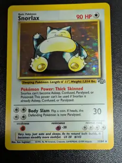 Pokemon TCG Snorlax Jungle Set Rare Holo Card 11/64 - Image 1