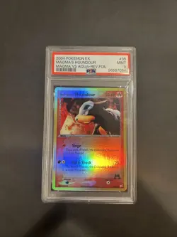 Team Magma's Houndour 35/95 Team Magma Vs Team Aqua Reverse Holo PSA 9 - Image 1