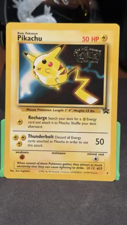1999 Pokemon WoTC Promo Pikachu (Movie Promo) #04/53 Promo - LP - VINTAGE - Image 1