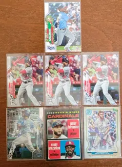 2020 Topps Randy Arozarena Rookie RC Lot Heritage, Chrome, Series 1, (7) Cards - Image 1