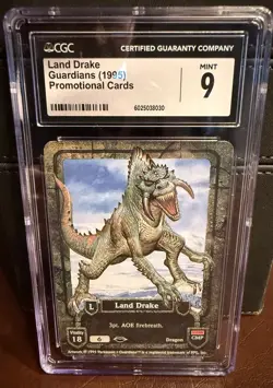 Land Drake PROMO Card TCG CCG 1995 FPG CGC GRADED (9) - Image 1