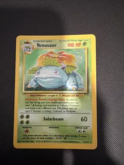 Venusaur 15/102 Base Set Holo Rare 1999 Pokemon Unlimited WOTC Vintage Card Raw - Image 1