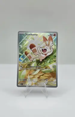 Scorbunny 225/217 IR Full Art Ascended Heroes ME Pokemon Card Near Mint - Image 1