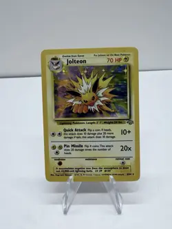 Jolteon Pokemon TCG Jungle Regular Rare Card 04/64 1998 - Image 1