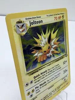 Jolteon Pokemon TCG Jungle Regular Rare Card 04/64 1998 - Image 2