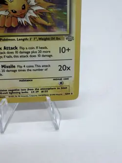 Jolteon Pokemon TCG Jungle Regular Rare Card 04/64 1998 - Image 5