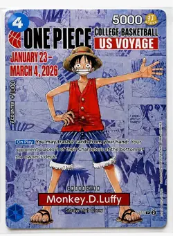 (2) One Piece Monkey D. Luffy US Voyage Promo Card, Bandai Rare Collectible - Image 1