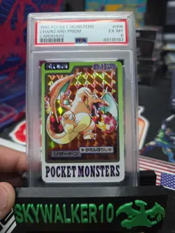 Charizard Carddass 1997 Pokemon Prism Holo #006 Vintage Japanese Card PSA 6 - Image 1