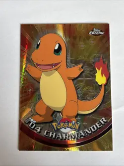 Charmander #4 2000 Topps Spectra Chrome Series 1 Pokemon Card Mint Condition - Image 1