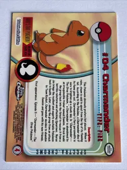 Charmander #4 2000 Topps Spectra Chrome Series 1 Pokemon Card Mint Condition - Image 4