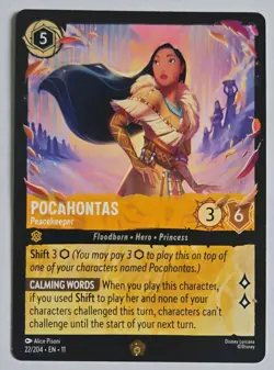 Disney Pocahontas-Peacekeeper Winterspell 22/204 3/6 English Regular Card - Image 1