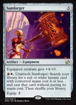 Sunforger FOIL Modern Masters 2015 PLD Artifact Rare MAGIC MTG CARD ABUGames - Image 1