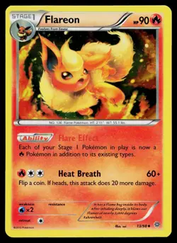 Flareon Ancient Origins 13/98 Holo Cosmos Foil 2015 Pokemon Card - Image 1
