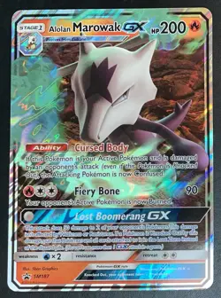 Alolan Marowak GX SM187 JUMBO NM Pokemon Black Star Promo Card - Image 1