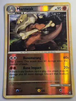 Pokemon Card HGSS Triumphant Marowak 44/102 Reverse Holo Uncommon - LP - Image 1