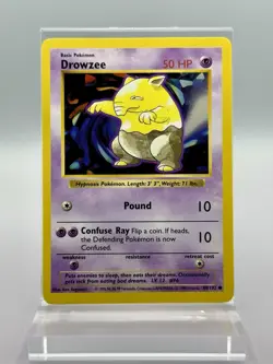 Drowzee 49/102 Shadowless Base Set LP+ - Pokemon TCG Card Common - Image 1