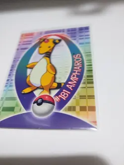 Mint/Nm Glossy Ampharos Sticker Card Topps Johto Series 1 Rare 26 Of 62 #181 - Image 1