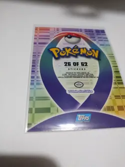 Mint/Nm Glossy Ampharos Sticker Card Topps Johto Series 1 Rare 26 Of 62 #181 - Image 3