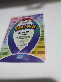 Mint/Nm Glossy Ampharos Sticker Card Topps Johto Series 1 Rare 26 Of 62 #181 - Image 4