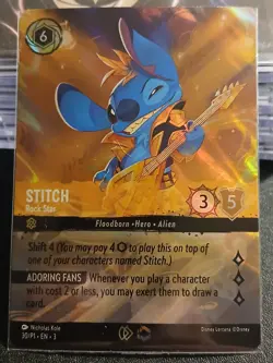 Stitch - Rock Star (Store Championship) 30 Disney Lorcana Promo Cards Holo - Image 1
