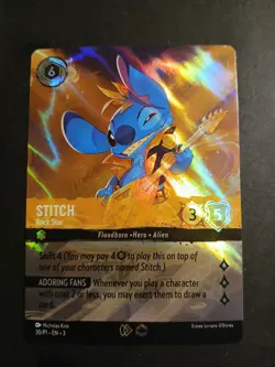 Stitch - Rock Star (Store Championship) 30 Disney Lorcana Promo Cards Holo - Image 3