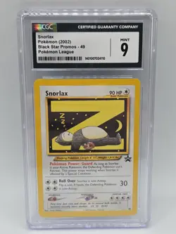 Snorlax Z #49 WOTC Black Star Promo CGC 9 MINT 2002 Pokemon League Vintage Card - Image 1