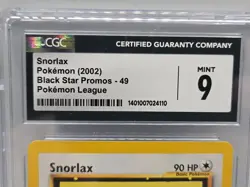 Snorlax Z #49 WOTC Black Star Promo CGC 9 MINT 2002 Pokemon League Vintage Card - Image 4
