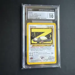 CGC 10 Snorlax Black Star Promo Pokemon League 2002 Pokemon Card #49 - Image 1