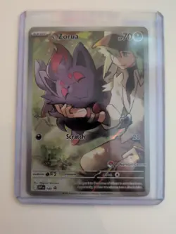 Pokemon TCG N's Zorua SVP 189 Pokemon Center Stamped Black Star Promo Card - NM - Image 1