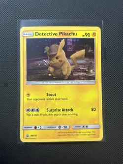 Pokemon TCG Detective Pikachu SM170 Promo Holo Rare Card English - Image 1