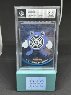 1999 Topps FOIL #61 Poliwhirl Pokemon Official Trading Cards Series 1 Blue Label - Image 1