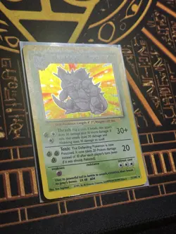 Pokemon TCG Nidoking Base Set Holo Unlimited Rare Card 11/102 MP Condition - Image 2