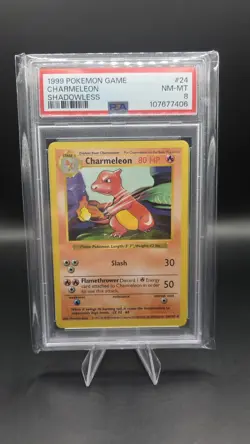 Charmeleon 24/102 [Shadowless] — PSA 8 — Base Set — Vintage Pokemon Card — WotC - Image 1