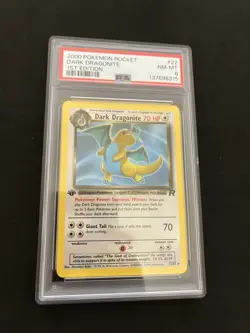 1st Edition Dragonite 22/82 PSA 8 MINT/NM Vintage WOTC Pokemon Cards Holo Rare - Image 1