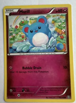Marill 76/114 XY - Steam Siege Pokemon TCG Shibuzoh artist - cute card! - Image 1