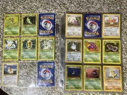 Vintage Pokemon 80+ Card Binder Lot WOTC Base Jungle Fossil NO DUP’s - Image 2