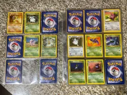 Vintage Pokemon 80+ Card Binder Lot WOTC Base Jungle Fossil NO DUP’s - Image 3