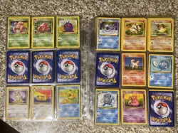 Vintage Pokemon 80+ Card Binder Lot WOTC Base Jungle Fossil NO DUP’s - Image 4