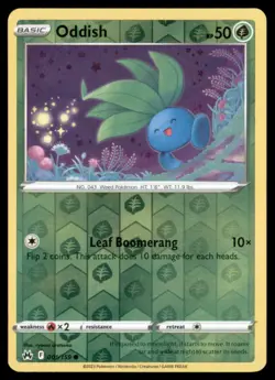 Pokemon Oddish 001/159 Crown Zenith 5 Card Lot Reverse Holo - Image 1