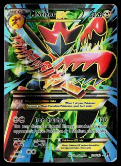 M Scizor EX Breakpoint 120/122 Full Art Holo Textured 2016 Pokemon Card - Image 1