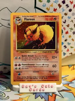 Pokemon Flareon 3/64 Jungle Holo Rare 1999 Wizards of the Coast 70 MP/HP Card - Image 1